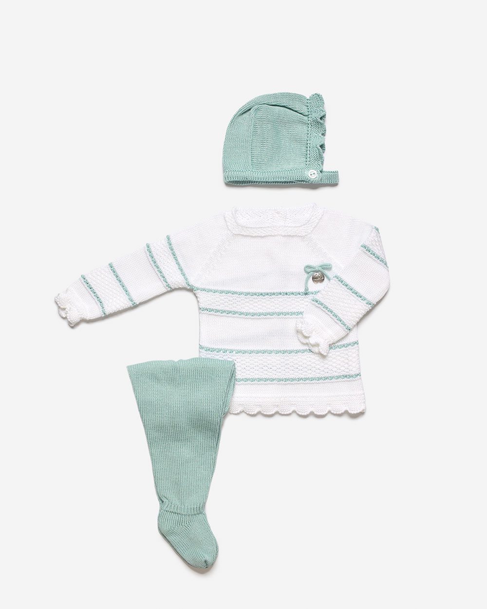 Conjunto hilo polaina con capota Art. J7032 (varios tonos)