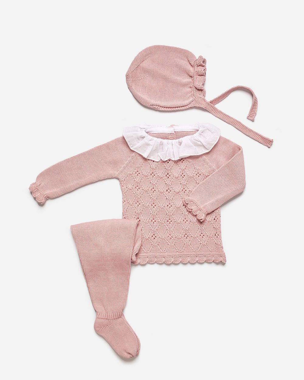 Conjunto hilo polaina con capota Art. J7051 (varios tonos)