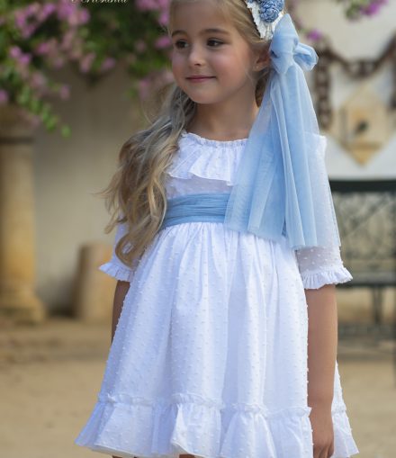 Vestido plumeti ceremonia Art. 34611