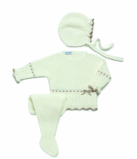 Conjunto polaina lana con capota Art. 24544 (varios tonos)