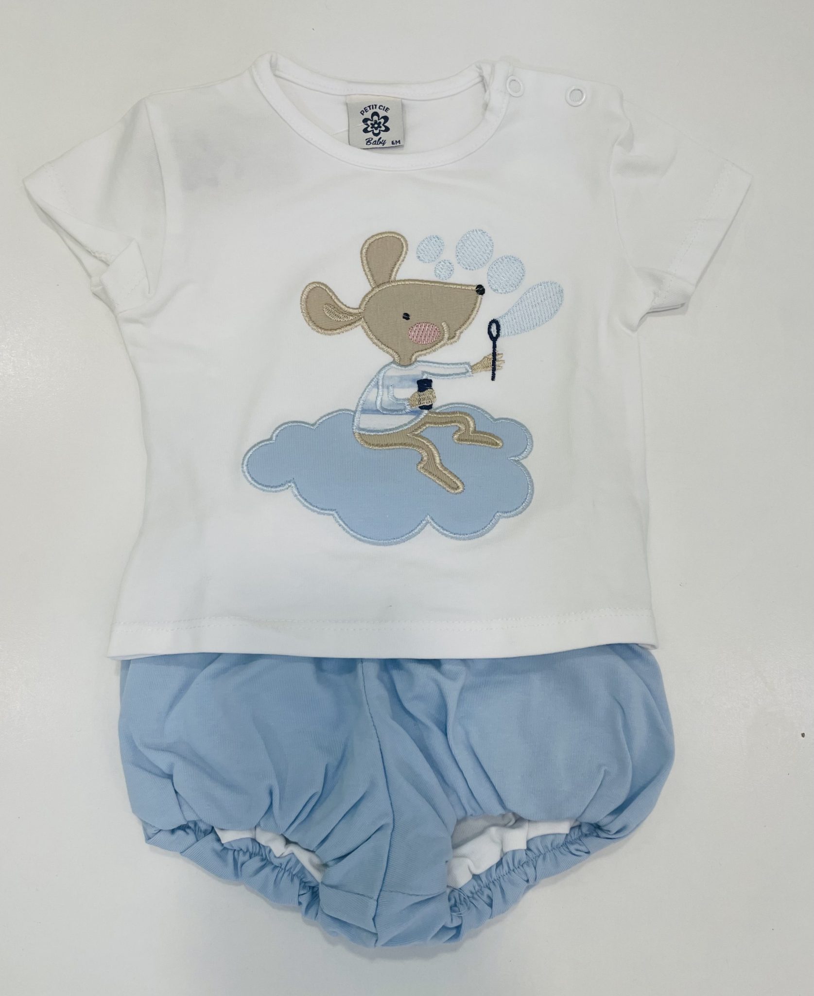 Conjunto algodon Art. Ratita Celeste