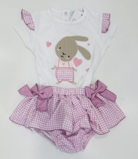 Conjunto algodón Art. conejita rosa
