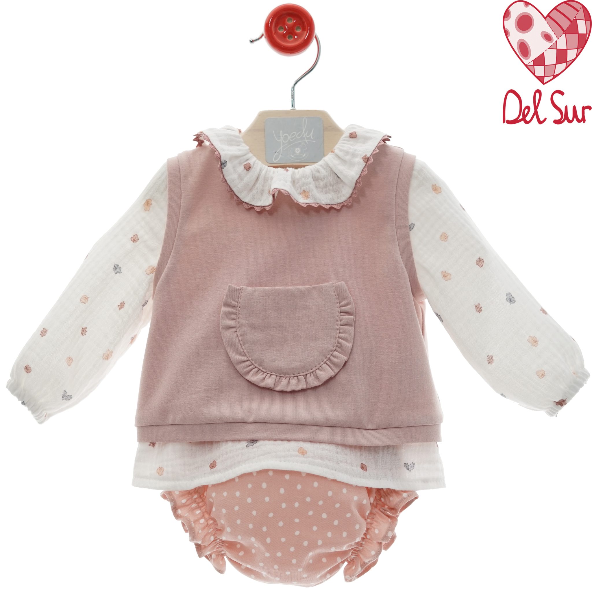 Conjunto ranita camisa y chaleco Art. 1839 Familia Entretelas
