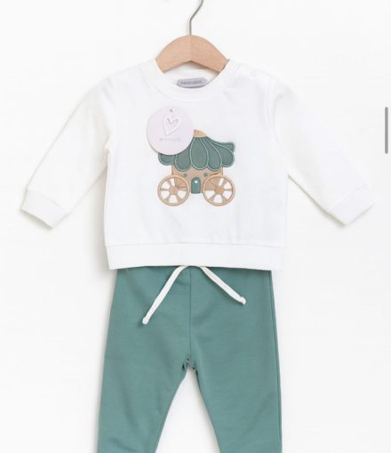 Conjunto algodón Verde Art. Carroza