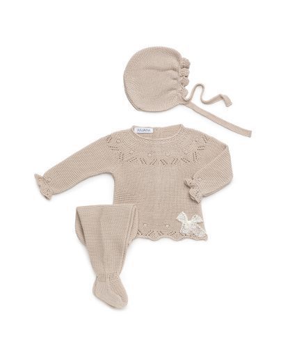 Conjunto polaina hilo con capota Art. 26026 (varios tonos)