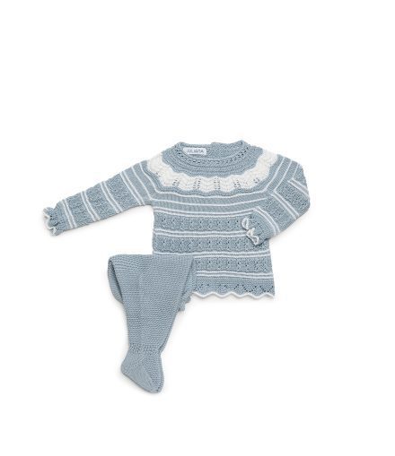 Conjunto polaina hilo con capota Art. 26046 (varios tonos)