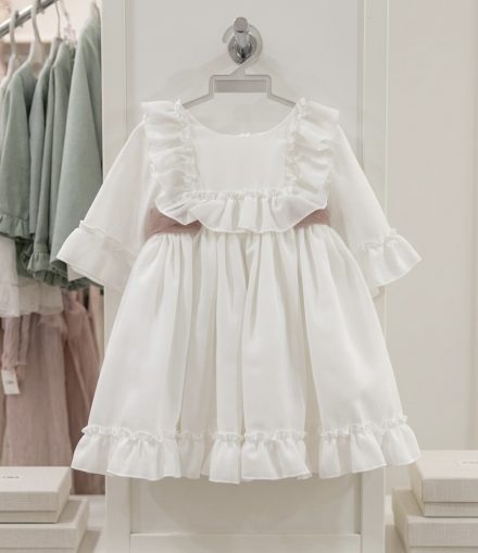Vestido ceremonia con braguita Art. 40411 CBG Familia Martina manga al codo (varios tonos)