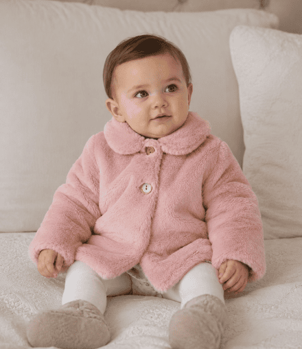 Abrigo pelito Art. 3991S (color rosa empolvado)