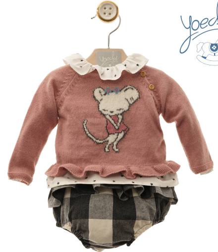 Conjunto baby Art. 0205 Ratoncita 3 piezas